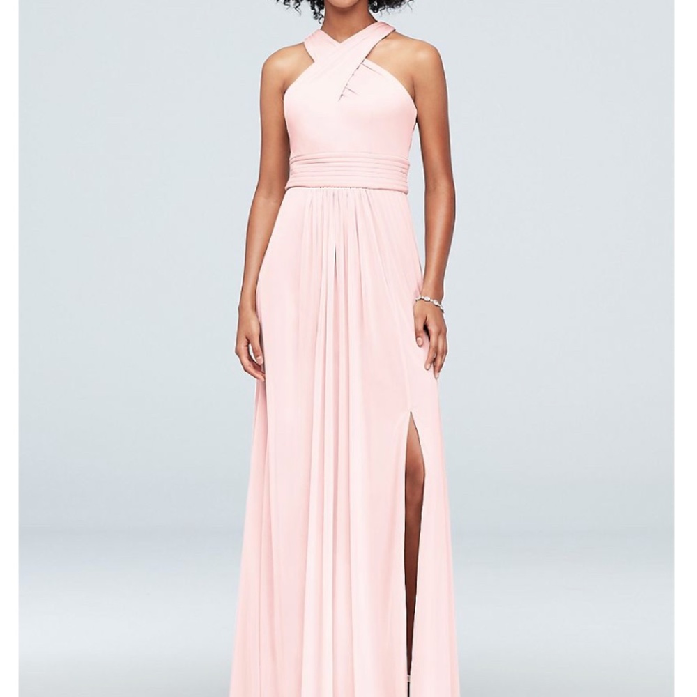 David’s Bridesmaid Dress Petal Pink, F19952 size 8